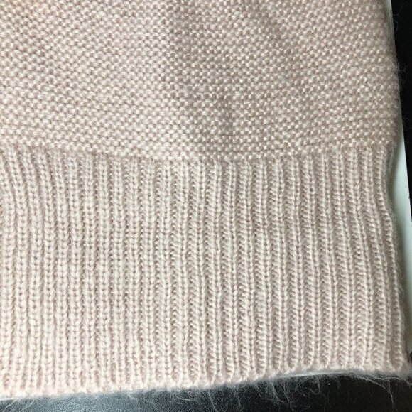 Ardene Nude Pink Knit Toque Beanie with Faux Fur Pom Pom OS - Picture 5 of 12